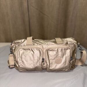 Kipling | Cyrene Carry-on/Travel Bag in Sparkly Gold Color